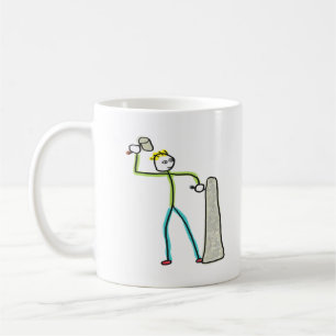 Caneca De Café Pedreiro Stickman