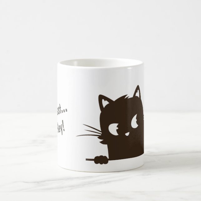 Caneca De Café Peek-a-boo Black Cat (Centro)