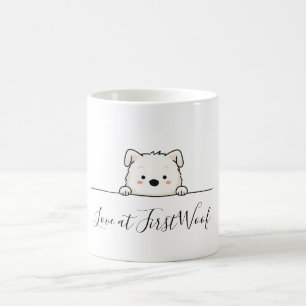 Caneca De Café Peekaboo Puppy