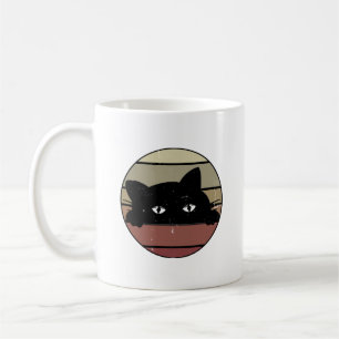 Caneca De Café Peeking de Gato Negro