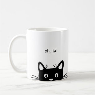 Caneca De Café Peeking Gatinho Mug