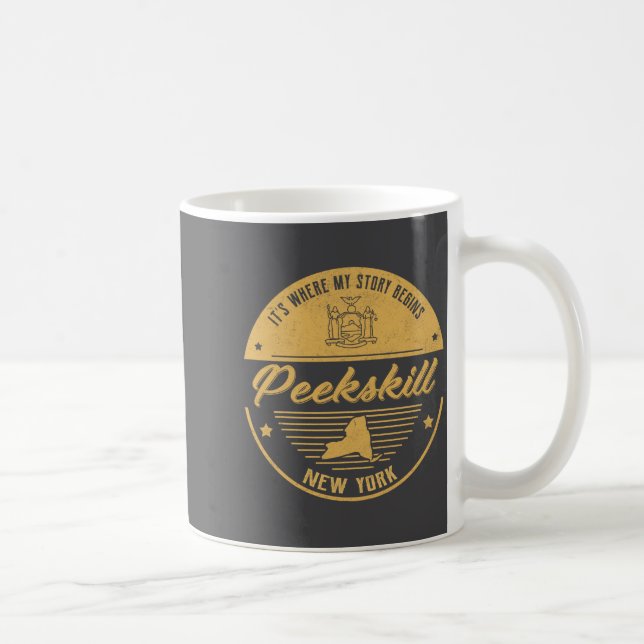 Caneca De Café Peekskill New York Its Where My Story Begins _1  (Direita)