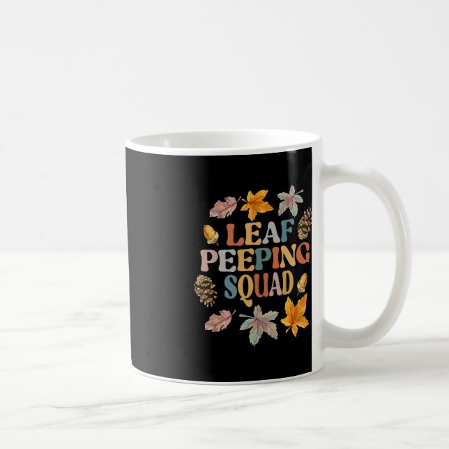 Caneca De Café PEEPER LEAF SQUAD Fall Foliage Folieaf Peeping Fal (Direita)