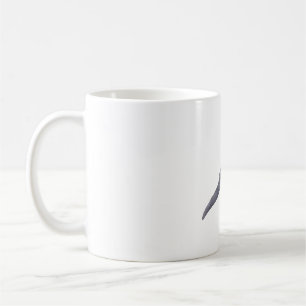 Caneca De Café Pega-de-bico-preto aquarela espécies de aves arte