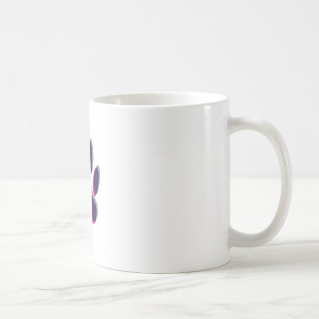 Caneca De Café Pegada de Cachorro Fora de Foco (Direita)