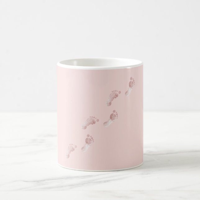 Caneca De Café Pegadas Cor-de-Rosa (Centro)