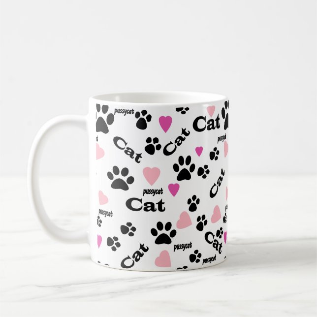 Caneca De Café Pegadas de gato (Esquerda)