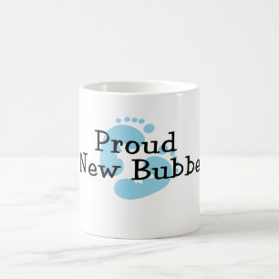 Caneca De Café Pegadas do Novo Bebê Menino Orgulhoso Bubbe