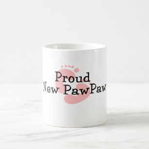Caneca De Café Pegadas novas orgulhosas do bebé do PawPaw