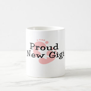 Caneca De Café Pegadas Orgulhosas da Nova Bebê Gigi Menina