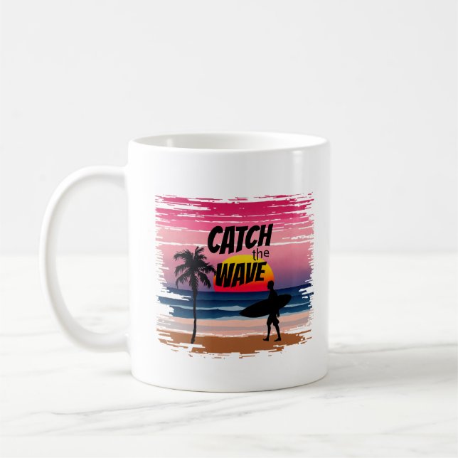 Caneca De Café Pegue a onda (Esquerda)