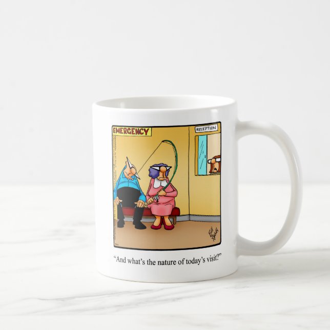 Caneca De Café Pegue Bem Humor Mug "Pescar" (Direita)