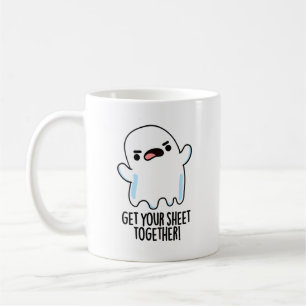 Caneca De Café Pegue Sua Folha Juntos Punho Divertido de Fantasma