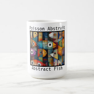 Caneca De Café Peixe Abstrato