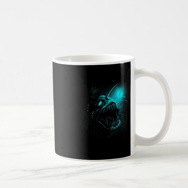 Caneca De Café Peixe-Anzol Criaturas do Mar Profundo Peixe-Anzol  (Direita)
