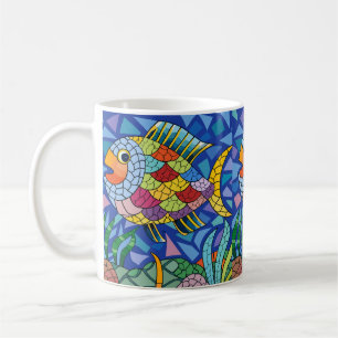 Caneca De Café peixe colorido
