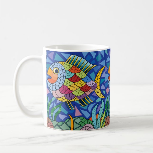 Caneca De Café peixe colorido (Esquerda)