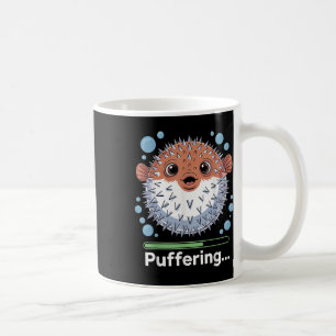 Caneca De Café Peixe de Pesca Sofrido Peixe Balão Fofo
