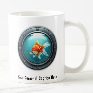 Caneca De Café Peixe-Dentro a Porthole
