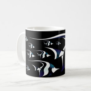 Caneca De Café Peixe do Oceano Nado Moderno