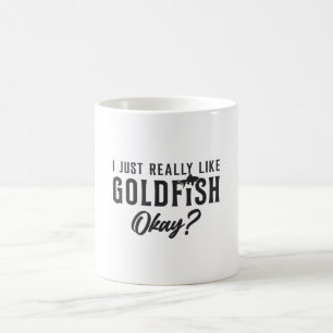 Caneca De Café Peixe Goldfish Eu Gosto Muito De Pet De Animais