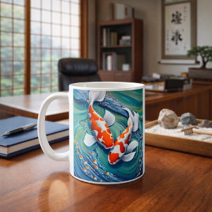 Caneca De Café Peixe Koi