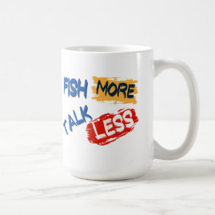 Caneca De Café peixe mais fala menos peixe pescador caneca café
