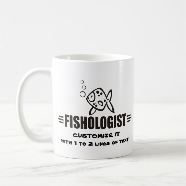 Caneca De Café Peixe Personalizado (Esquerda)