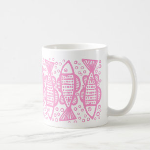 Caneca De Café Peixe - Rosa