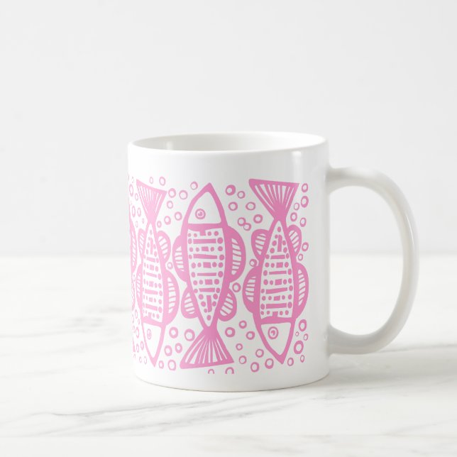 Caneca De Café Peixe - Rosa (Direita)