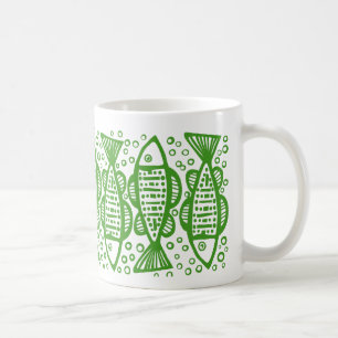 Caneca De Café Peixe - Verde Avocado
