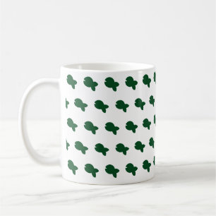 Caneca De Café Peixe Verde Peixe Branco