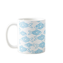 Peixes Azuis Nadando no Mar