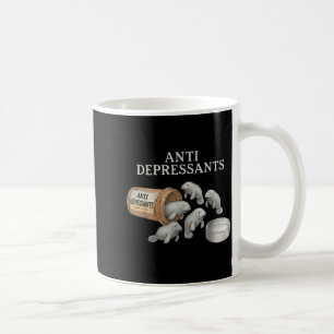Caneca De Café Peixes-boi Anti Depressivos