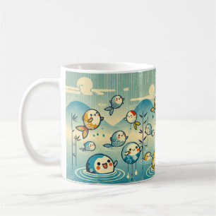 Caneca De Café Peixes Colhidos Clássica Mug, 325 ml