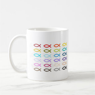 Caneca De Café Peixes Cristãos