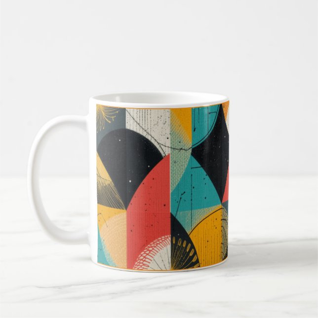 Caneca De Café Peixes Cubísticos (Esquerda)