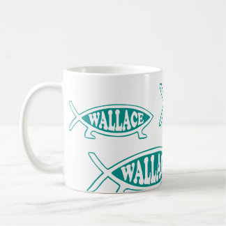 Caneca De Café Peixes da evolução de Alfred Wallace