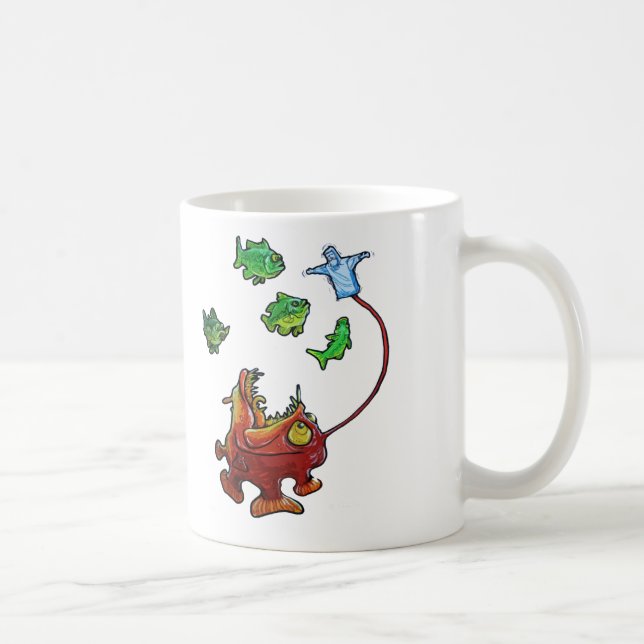 Caneca De Café Peixes da lanterna de Jebus (Direita)
