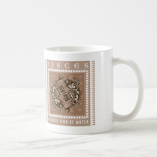 Caneca De Café Peixes do zodíaco (Direita)