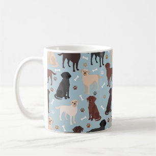 Caneca De Café Peixes e Ossos do Labrador Retriever