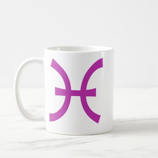 Caneca De Café Peixes em Roxo (Esquerda)