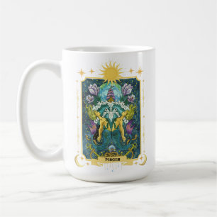 Caneca De Café Peixes Símbolo Zodiac 15 oz