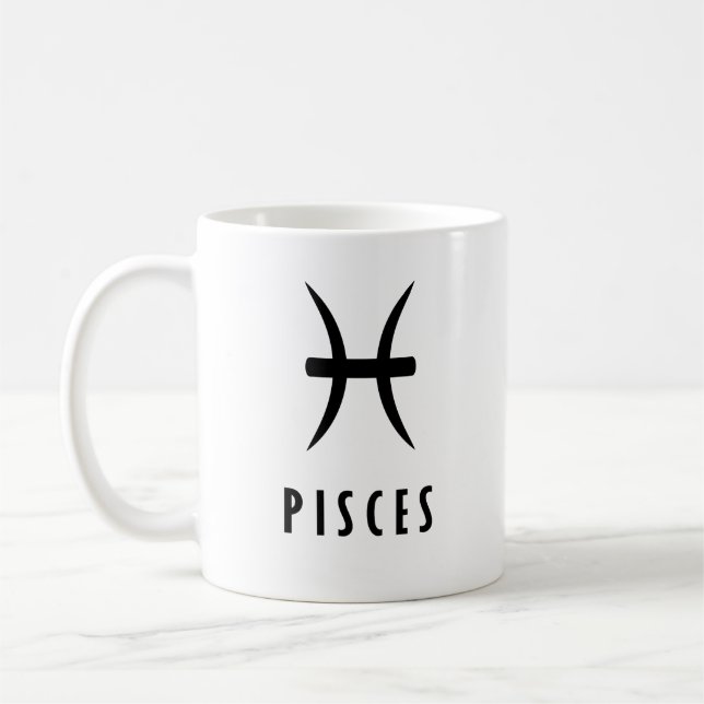 Caneca De Café Peixes sinal zodiaco (Esquerda)