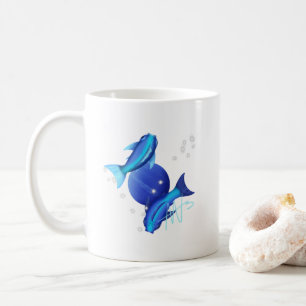 Caneca De Café Peixes Starry Neptune Zodiac