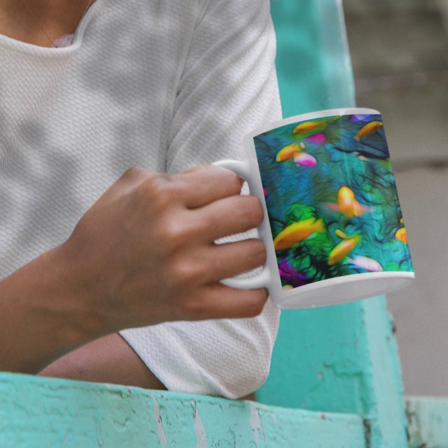 Caneca De Café Peixes Tropicais Arte de Spektrel (Criador carregado)