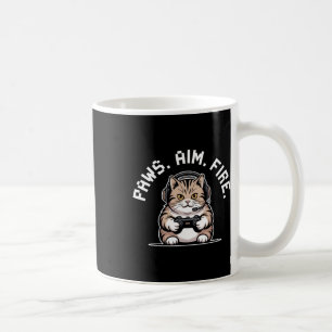 Caneca De Café Peixes Visam Fogo Jogador Felino de Gatos Rebatend