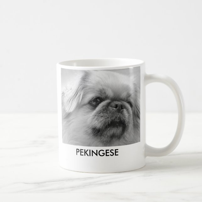 Caneca De Café Pekingese, adoràvel teimoso e com b régio… (Direita)