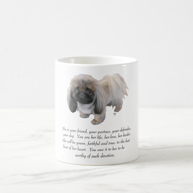 Caneca De Café Pekingese Keepsasasak - FEMALE (Centro)