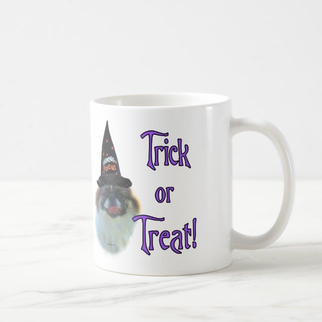 Caneca De Café Pekingese Trick (Direita)